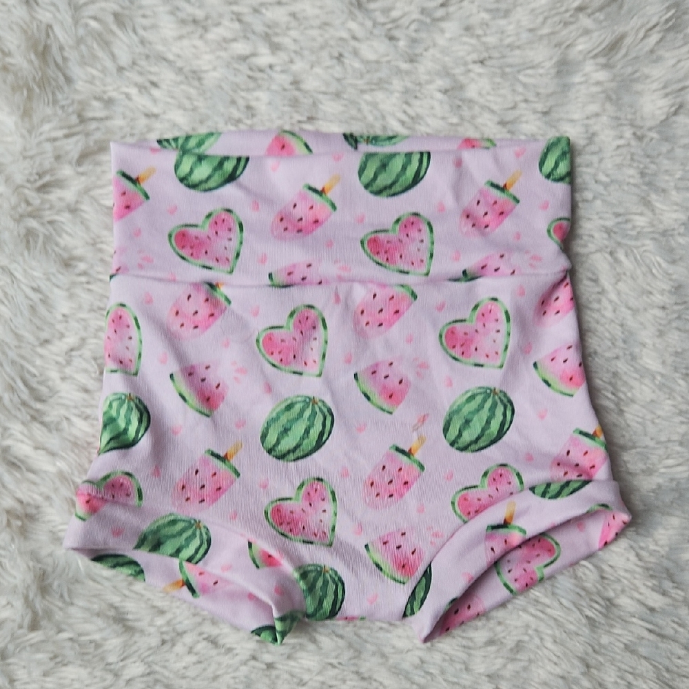 Handmade Watermelon Print Baby Bummies
